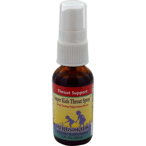 Herbs For Kids Super Kid's Throat Spray Peppermint - 1 fl oz