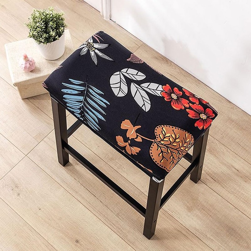 Bifaunvogel Bar Stool Cover Rectangle Set of 2 Printed Stretch