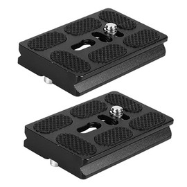 CENPEK 2PCS Tripod Head Quick Release Plates for Ball Head Universal 1/4 Inch to 3/8 Inch Screw Tripod Adapter Mount Arca-Swiss QR Plate