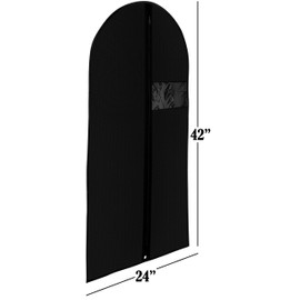 Fabric Garment Bag - Protect your Clothing while Traveling and Dust Free while Hanging in your Closet. These Garment Bags are ideal for Coats, Suits, Dresses or Gowns - Set of 2 (24 X 42 Inches)