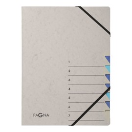 Pagna Document Wallet 7 Compartments Easy Grey 7-Piece blue