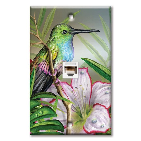 Art Plates - One Port RJ45 Ethernet decorative printed keystone