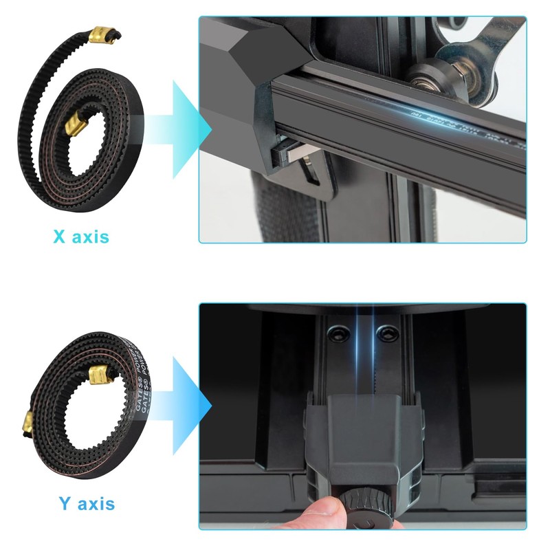 Creality X+Y Timing Belt, 3D Printer Accessories X-Axis + Y