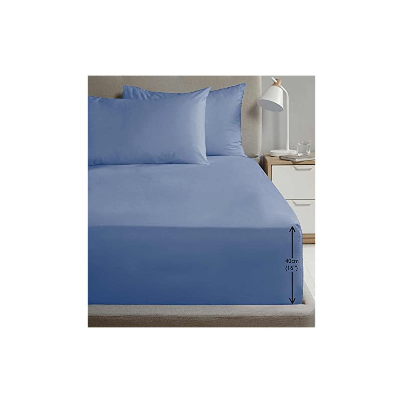 Rapport Home King Size Fitted Sheet Extra Deep 40cm Depth
