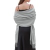 RIIQIICHY Grey Pashmina Shawls and Wraps for Women Wedding Ladies