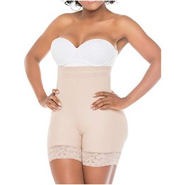 Salome PP0218 Fajas Postparto Colombianas Moldeadoras Post Cirugia Reductora Levanta Gluteos para Mujer Beige L
