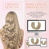 MEI YUAN LIN Clip In Human Hair Extensions Highlight Long