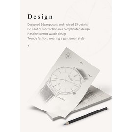 OLEVS Mens Watches Date Ultra Thin Minimalist Fashion Casual Analog Quartz Watch Slim Simple Big Face Waterproof Dress Wrist Watches with Leather Band for Men