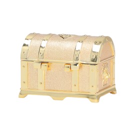 Vintage Jewelry Box Mini Size Zinc Alloy Lint Lining Fine Polishing Sturdy Durable Embossed Design Gold Jewelry Box