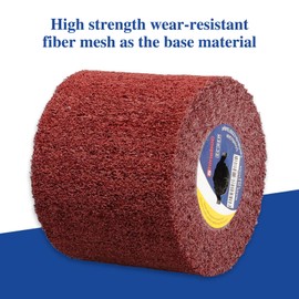 Shineboc Polishing Drum, 180 Grit Nylon Brush Drum for Brushed Metal, Burnishing Polishing for sanding matting satin finishing Ø120x100x19 mm