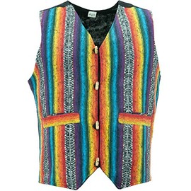 LOUDelephant Brushed Cotton Waistcoat - Rainbow (X-Large)
