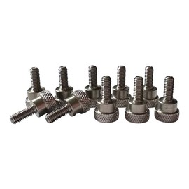 Precisiongeek - Knurled Screws M4 x 10 mm 1 Set (10 Pieces) (Stainless Steel Attachment Screw)