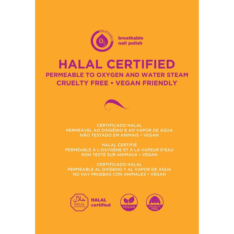 Andreia Nagellack Halal - Atmungsaktiv Luft - Wasser-Durchlässig - Ungiftig