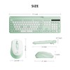 Green Wireless Keyboard and Mouse Combo, 2.4G Ergonomic Wireless Computer