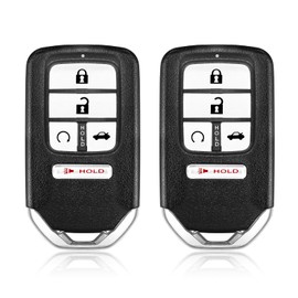 2 Keylessbest Replacement for 2018 2019 2020 2021 Honda Civic Sedan EX Turbo LX HDM CVT Key Fob Remote Control KR5V2X 5 Buttons 433MHz