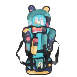 Toddler Car Seat Insert Bear Pattern Heighten Adjustable Fixing Straps Portable Infant Car Seat Liner Camouflage Green