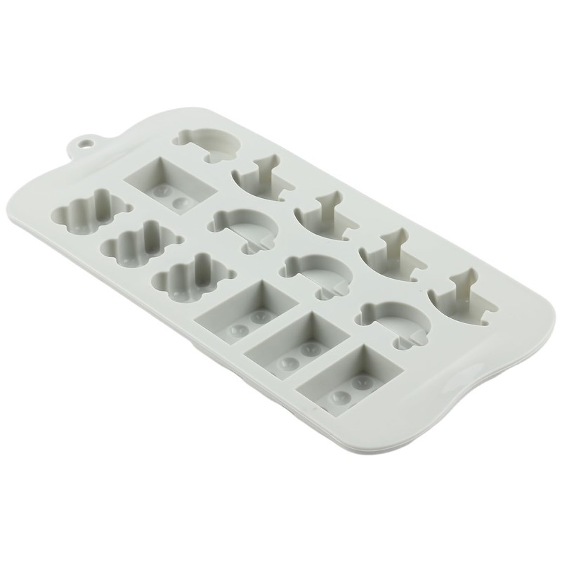 AIBOYA 15 Cavity Bear Silicone Candy Molds Car Wooden Horse