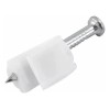 Grapa Para Cable Redondo 10mm Color Blanco 100 Pzs