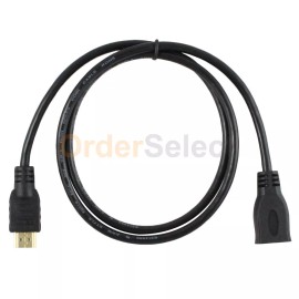 Fenzer Premium Gold Plated Hdmi Extension Cable Extender Male to Female 3 ft 3ft 3'