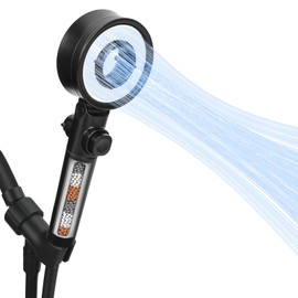 Luxsego Filtered Shower Head with Handheld Spray for Skin and Hair Care, High Pressure Shower Filter Head for Hard Water with Vitamin C, Ion Drops Showerhead Set Includes Hose & Adjustable Bracket