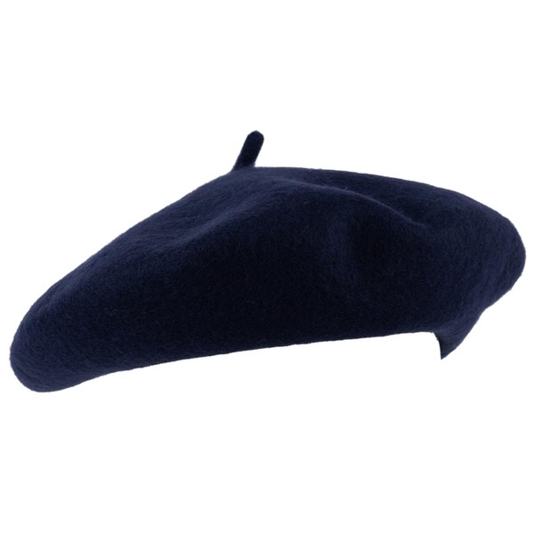 ZAKIRA Wool French Beret for Men and Women in Plain
