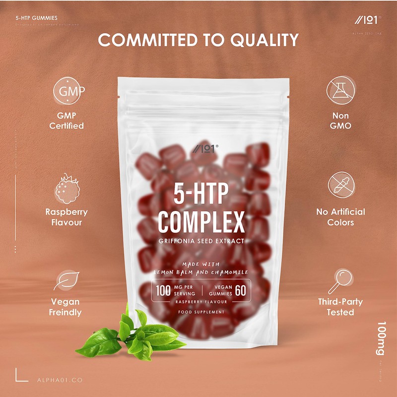 5-HTP Gummies - Bedtime Gummies with Chamomile & Lemon Balm