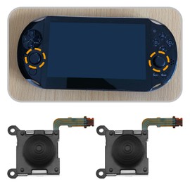 ECSiNG 2Pcs 3D Button Analog Joystick Stick Replacement Compatible with Sony PS Vita 2000 Series 3D Analogue Joystick Control Button Plastic Black