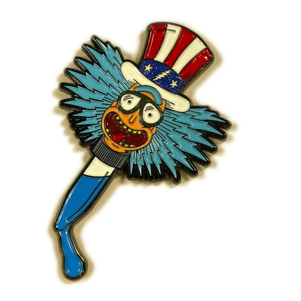 Uncle Sam Rick Acid Dropper Doses LAPEL HAT PIN Brooch