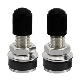 2 Pcs Tyre Valve Rim Valves with Dust Caps Car Valve Tubeless Valve Metal for Car Motorcycle Tires