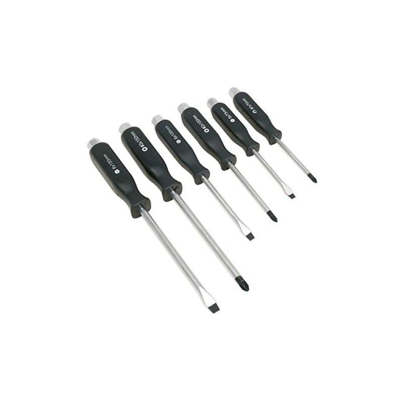 Sealey S0535 Hammer-Thru Screwdriver Set, 6 Pieces, Silver