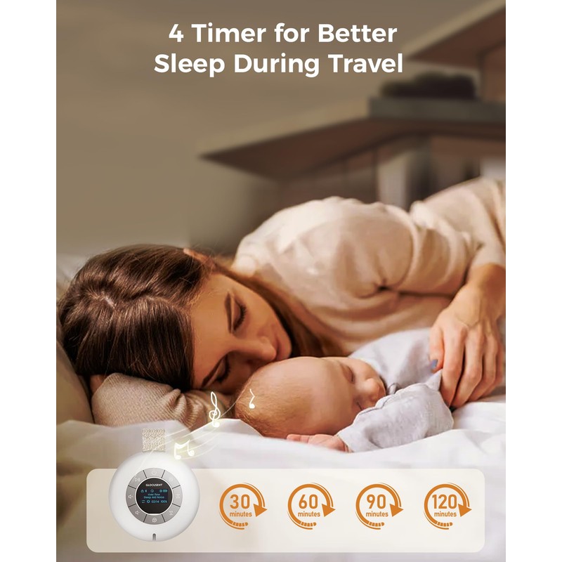 Glocusent Portable Sound Machine for Baby Kids Adults - 62