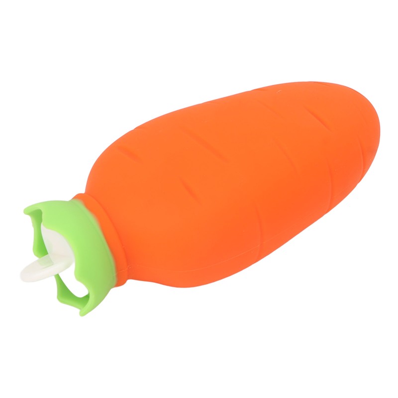 Carrot Hot Water Bottle Cute Silicone Microwaveable Anti Leakage Handheld
