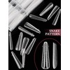 EBANKU 120PCS Clear Coffin Dual Nail System Form Mold 3D