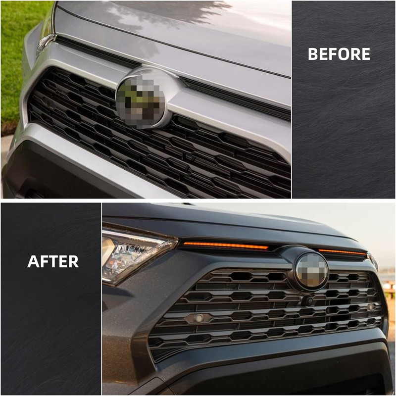 KEEGTBOX Switchback White/Amber LED DRL Front Fog Grille Lamp Daytime