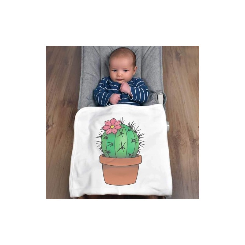 Azeeda 'Potted Cactus' Cotton Baby Blanket/Shawl (BY00039808)