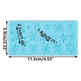 Christmas Snowflake Fondant Molds 3D Snowflake Silicone Mold