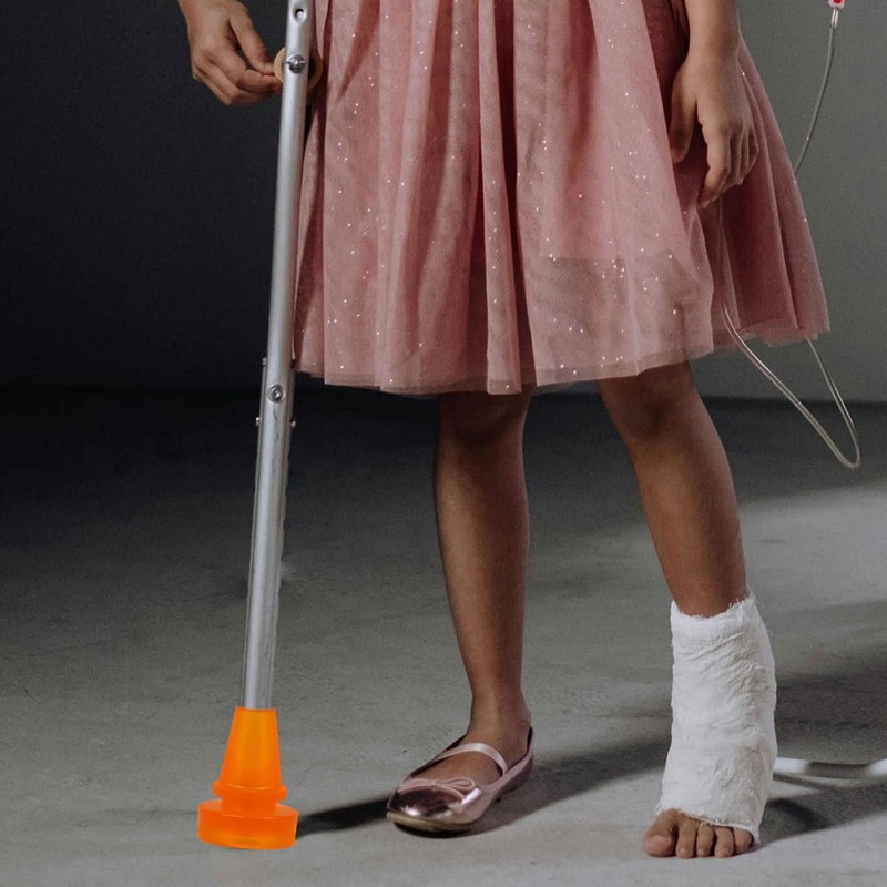KICHOUSE Elderly Comfortable Crutch Foot Pad Plastic Cane Tips Non-Slip