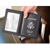 AGBIADD Genuine Leather Passport and Vaccine Card Holder Combo, RFID