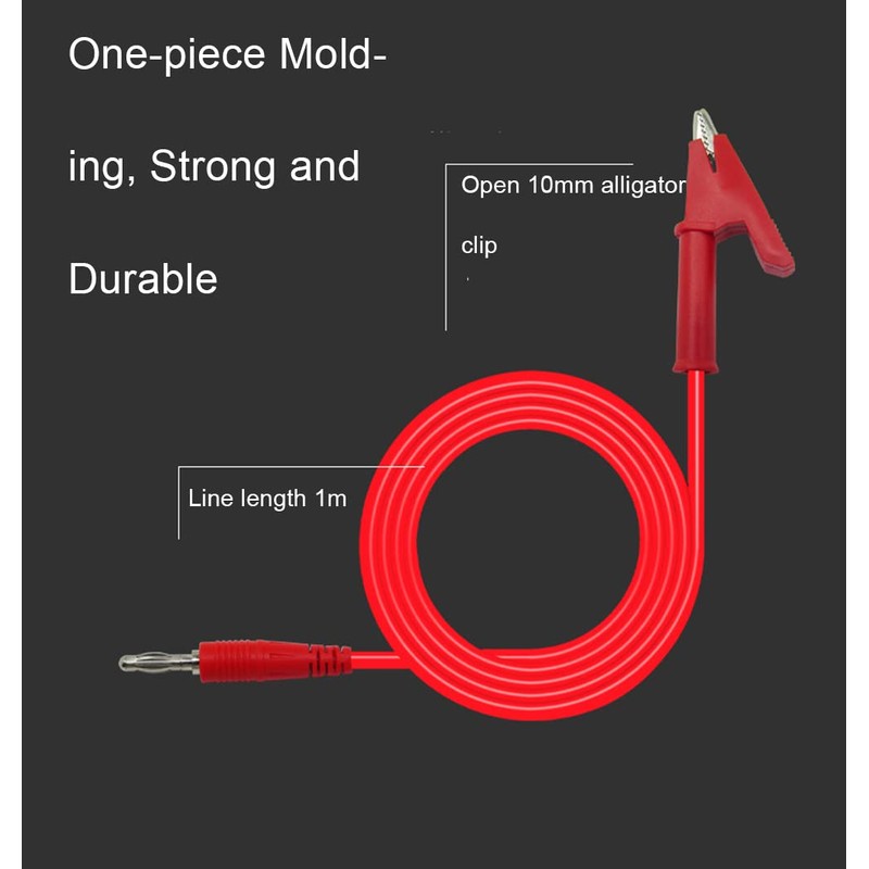 Multimeter Test Leads, 2PCS Alligator Clips Test Leads, Crocodile Clips