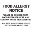 Buildingsigns.com Food Allergy Notice Sign (Aluminium, 10x12)-REF24-1