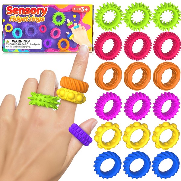 Fidget Toys Kids Sensory Rings: Fidget Ring Sensory Toys for