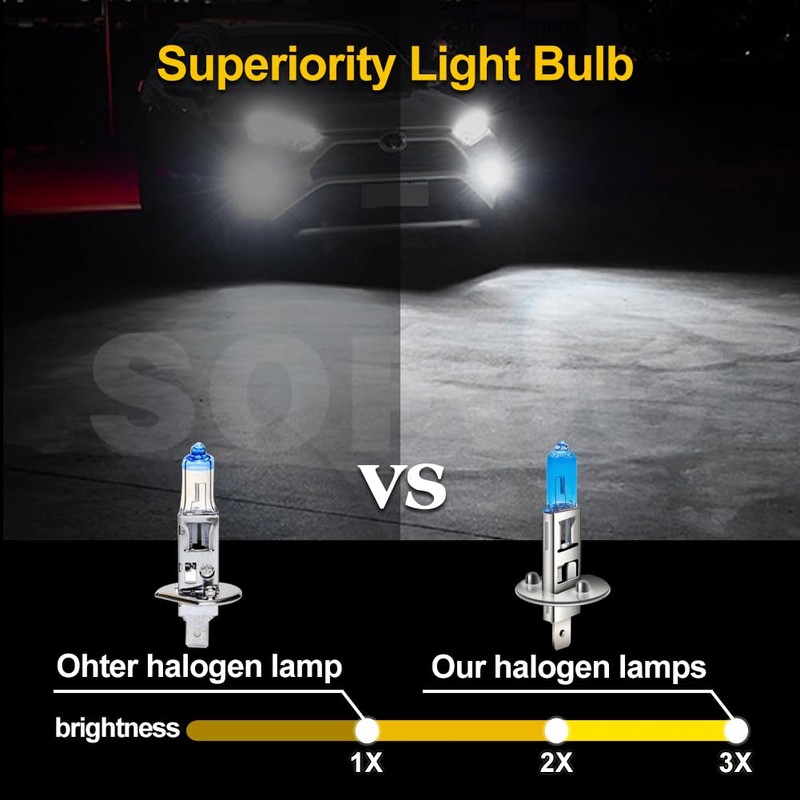 SOFOC Super Bright H1 Car Fog Light Headlight Remote Low