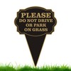 Double Sided Yard Sign,Do Not Drive or Park on Grass
