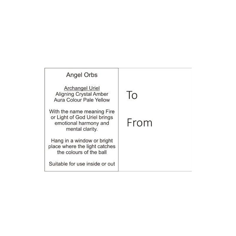 Angel Orb Archangel Uriel, Amber.