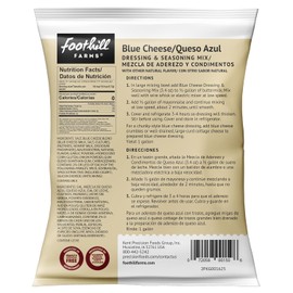 Foothill Farms Blue Cheese Salad Dressing & Seasoning Mix, Make Dressing, Sandwich Topping, Pasta Salads, Topping for Chicken, Kabobs and more, Makes 1 Gallon of Salad Dressing, 3.4 oz Packet