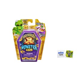 Treasure X Monster Gold Mini Coffin - Monster Hunters Unboxing Adventure Single Pack Bundle - Styles May Vary with 2 My Outlet Mall Stickers