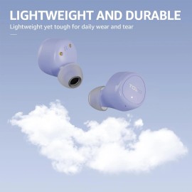 TOZO Wireless Earbuds AI Clear Calls with 32 EQs via APP Headphones Waterproof - Lilac