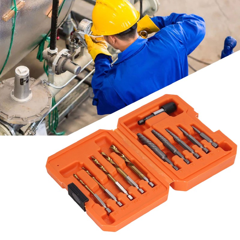 11Pcs Damaged Screw Extractor Kit HHS Professional Bolt Stud Removal