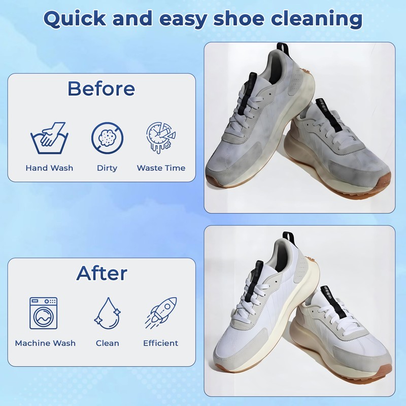 SR ESSENTIALS Shoe Washing Machine Bag 2Pcs, Reusable Laundry Bag