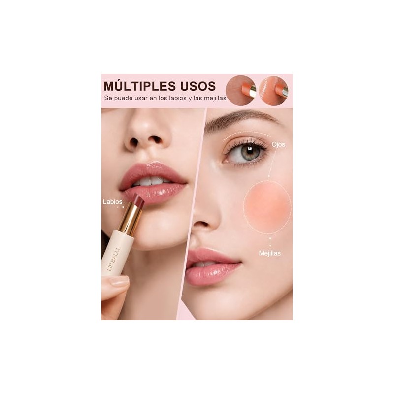Erinde Bálsamo Labial PH que Cambia de Color, Brillo Labial